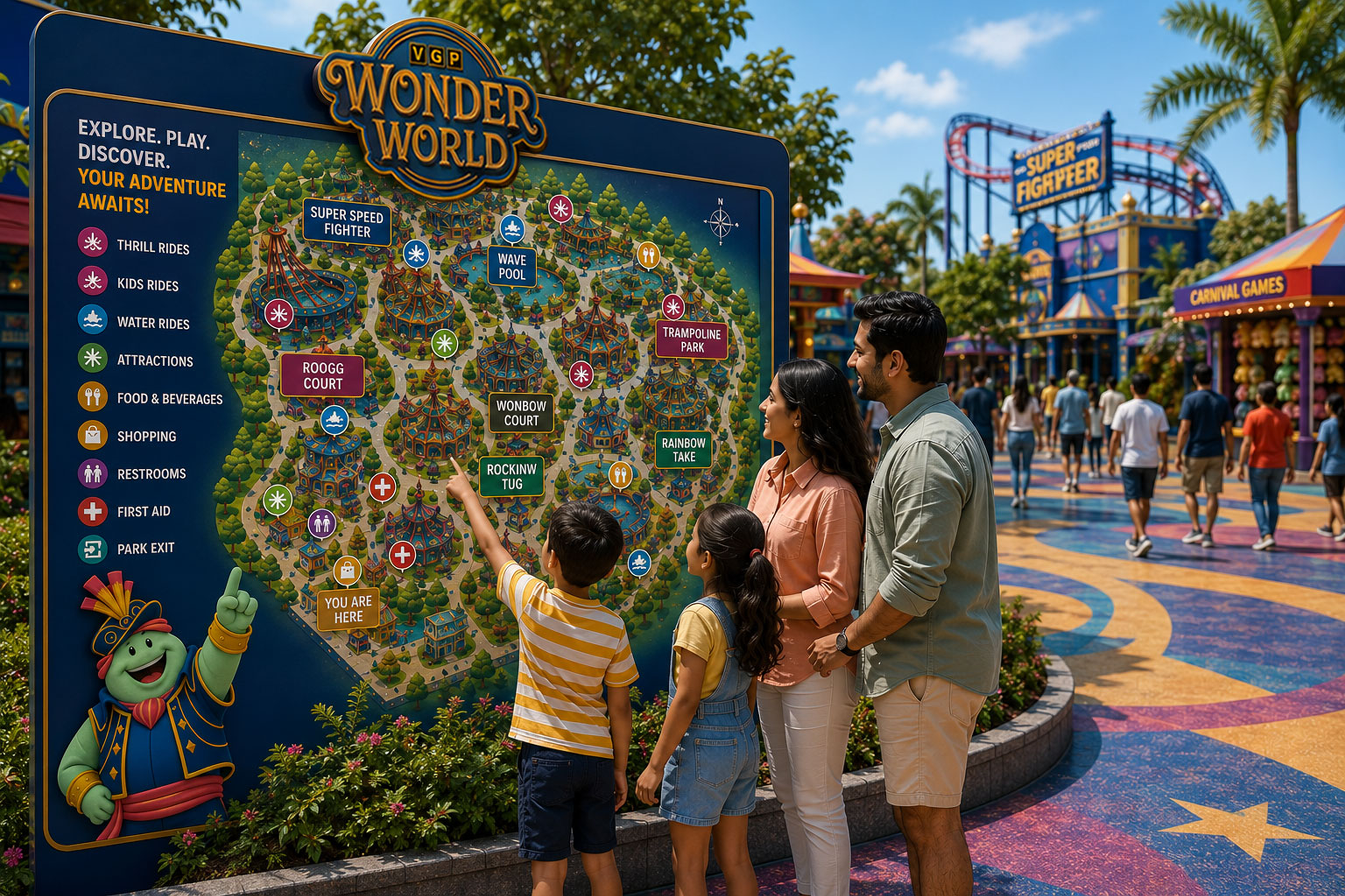 VGP Wonder World park map